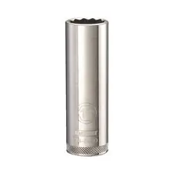 DeWALT DWMT74549OSP Drive Socket, 18 mm Socket, 1/2 in Drive, 12 -Point, Vanadium Steel, Polished Chrome