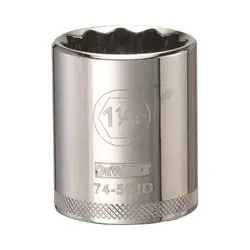 DeWALT DWMT74564OSP Drive Socket, 1-1/16 in Socket, 1/2 in Drive, 12 -Point, Vanadium Steel, Polished Chrome