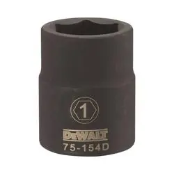 DeWALT DWMT75154OSP Impact Socket, 1 in Socket, 3/4 in Drive, 6 -Point, CR-440 Steel, Black Oxide