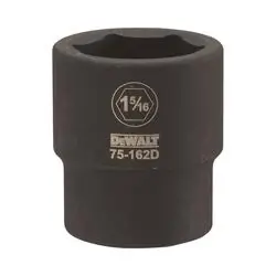 DeWALT DWMT75162OSP Impact Socket, 1-5/16 in Socket, 3/4 in Drive, 6 -Point, CR-440 Steel, Black Oxide
