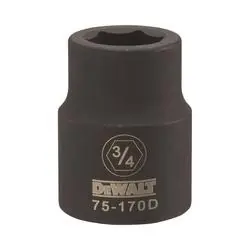 DeWALT DWMT75170OSP Impact Socket, 3/4 in Socket, 3/4 in Drive, 6 -Point, CR-440 Steel, Black Oxide