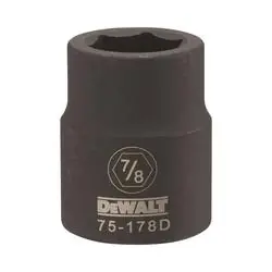 DeWALT DWMT75178OSP Impact Socket, 7/8 in Socket, 3/4 in Drive, 6 -Point, CR-440 Steel, Black Oxide