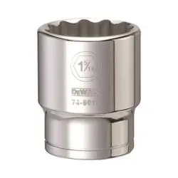 DeWALT DWMT74601OSP Drive Socket, 1-5/16 in Socket, 3/4 in Drive, 12 -Point, Vanadium Steel, Polished Chrome