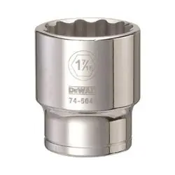 DeWALT DWMT74604OSP Drive Socket, 1-7/16 in Socket, 3/4 in Drive, 12 -Point, Vanadium Steel, Polished Chrome