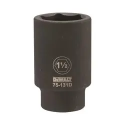 DeWALT DWMT75131OSP Impact Socket, 1-1/2 in Socket, 3/4 in Drive, 6 -Point, CR-440 Steel, Black Oxide