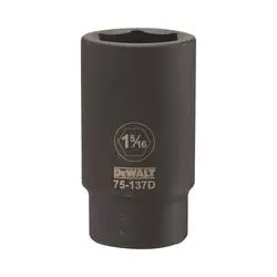 DeWALT DWMT75137OSP Impact Socket, 1-5/16 in Socket, 3/4 in Drive, 6 -Point, CR-440 Steel, Black Oxide
