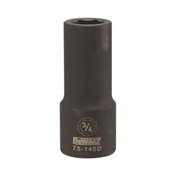 DeWALT DWMT75145OSP Impact Socket, 3/4 in Socket, 3/4 in Drive, 6 -Point, CR-440 Steel, Black Oxide