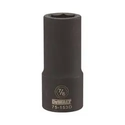 DeWALT DWMT75153OSP Impact Socket, 7/8 in Socket, 3/4 in Drive, 6 -Point, CR-440 Steel, Black Oxide