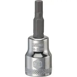 DeWALT DWMT86389OSP Fractional Hex Bit Socket, 3/16 in Tip, 3/8 in Drive, Polished Chrome Vanadium, 1-31/32 in OAL