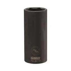 DeWALT DWMT73941OSP Impact Socket, 15/16 in Socket, 1/2 in Drive, 6 -Point, CR-440 Steel, Black Oxide