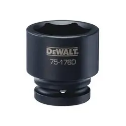 DeWALT DWMT75176OSP Impact Socket, 38 mm Socket, 3/4 in Drive, 6 -Point, CR-440 Steel, Black Oxide