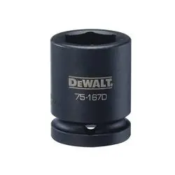 DeWALT DWMT75167OSP Impact Socket, 25 mm Socket, 3/4 in Drive, 6 -Point, CR-440 Steel, Black Oxide