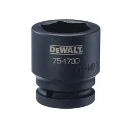 DeWALT DWMT75173OSP Impact Socket, 33 mm Socket, 3/4 in Drive, 6 -Point, CR-440 Steel, Black Oxide