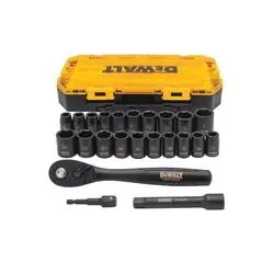 DeWALT DWMT74739 Socket Set, CR-440 Steel, Black Oxide, Specifications 1/2 in Drive Size