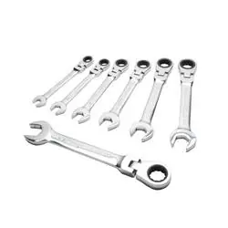 DeWALT DWMT74195 Ratcheting Combination Wrench Set, 7 -Piece, Chrome Vanadium Steel