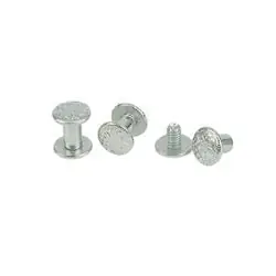 WEAVER LEATHER 30-1100 Chicago Screw, Brass, Nickel, For T-15 Star Tool, Handy-Pack