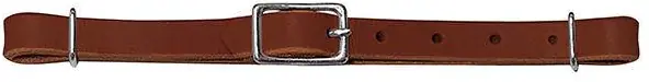 Weaver 30-1360 Curb Strap, Straight, Leather, Brown, Nickel