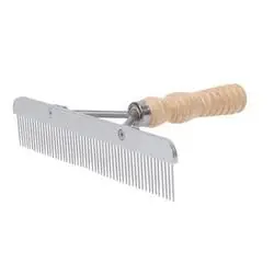 WEAVER LEATHER 69-6025 Show Comb, Stainless Steel/Wood
