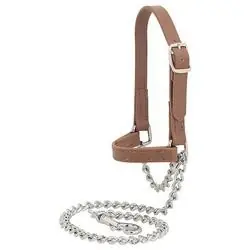 WEAVER LEATHER 80-1203-BR Goat Halter, L, Brahma Webb, Russet Brown