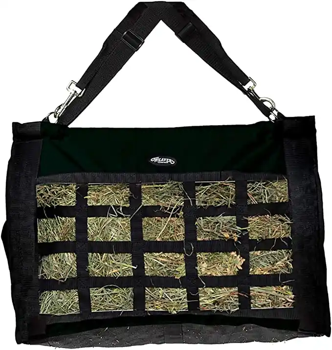 WEAVER LEATHER 35-1381-S1 Slow Feed Hay Bag, 18-1/2 in L, 25 in W, Polyester, Black
