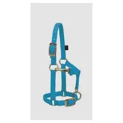 WEAVER LEATHER 35-4800-HB Adjustable Chin and Throat Snap Halter, Nylon, Hurricane Blue