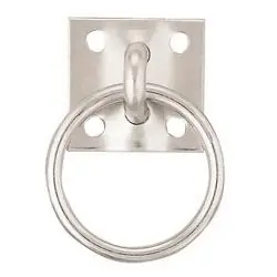 WEAVER LEATHER BC00052-ZP 52 Tie Ring Plate, Steel, Zinc, 1, Pack