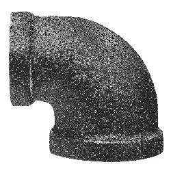 STZ 310-RE-134 Pipe Elbow, 1 in FPT, 3/4 in FPT, Iron