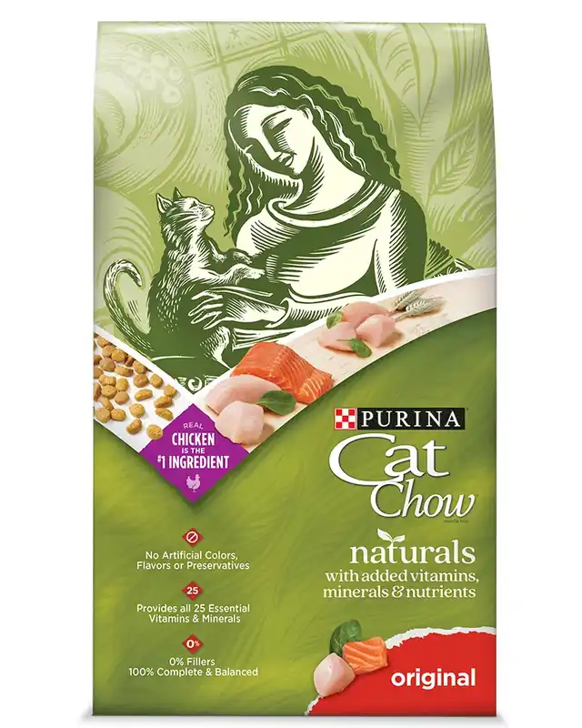 Purina Cat Chow Naturals with Added Vitamins, Minerals and Nutrients Original Cat Food - 18 LB Bag