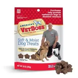Bil-Jac AMERICA‘S VETDOGS 76000 Dog Treat, 10 oz Package, Pouch