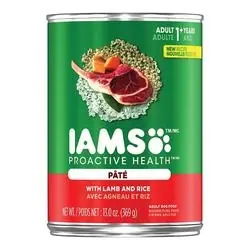 IAMS PROACTIVE HEALTH 01331 Adult Dog Food, Wet, Lamb, Rice Flavor, 13 oz Package