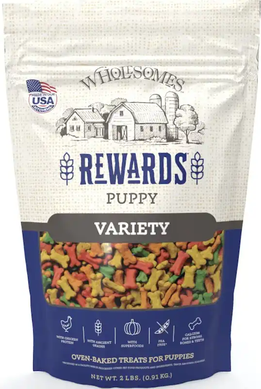 Wholesomes Rewards Puppy Variety Biscuit Dog Treats - 2lbs