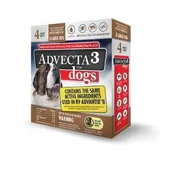 Advecta 3 Flea Drops for Dogs -XL Dog 55+ lbs - 4 count