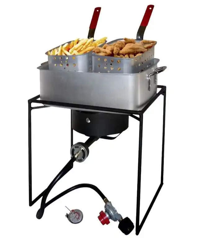 King Kooker 1618 Rectangular Outdoor Cooker, 54,000 Btu, Propane, 2 -Fry Basket