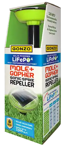 GONZO® 5014 LiFePO4 Solar Sonic Spike Repeller