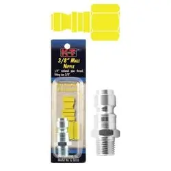 K-T INDUSTRIES TRU-FLATE Standard 6-5010 Nipple, 3/8 x 1/4 in, MNPT, Steel, Zinc