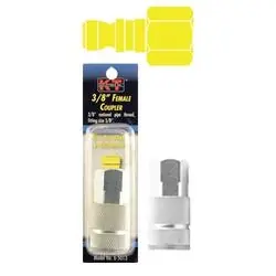 K-T INDUSTRIES TRU-FLATE Standard 6-5013 Coupler, 3/8 in, FNPT, Brass, Zinc