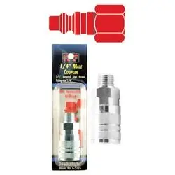 K-T INDUSTRIES Standard 6-5105 Coupler, 1/4 in, MNPT, Brass, Zinc