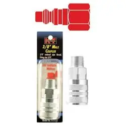 K-T INDUSTRIES Standard 6-5122 Coupler, 3/8 in, MNPT, Brass, Zinc