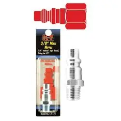 K-T INDUSTRIES Standard 6-5124 Nipple, 3/8 x 1/4 in, MNPT, Steel, Zinc