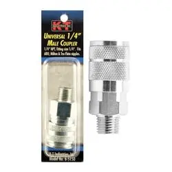 K-T INDUSTRIES 6-5150 Universal Coupling, 1/4 in, MNPT, Brass, Zinc