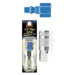 K-T INDUSTRIES ARO 6-5134 Coupler, 1/4 in, FNPT, Brass, Zinc