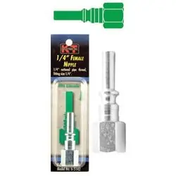 K-T INDUSTRIES LINCOLN 6-5142 Nipple, 1/4 in, FNPT, Steel, Zinc