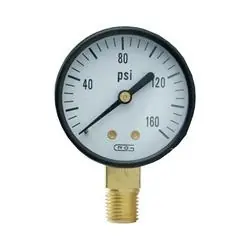 K-T INDUSTRIES 6-5471 Pressure Gauge, Bottom Mount