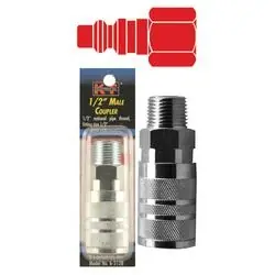 K-T INDUSTRIES 6-5128 Coupler, 1/2 in, MNPT, Brass, Zinc