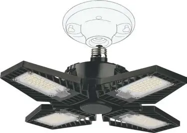 LED 4-Panel Folding Utility/Garage Light — 12,000 Lumens