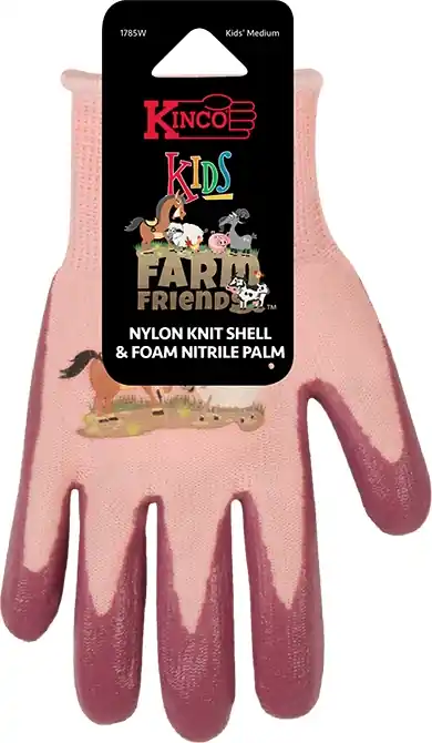 Kinco Kid‘s Farm & Friends Nitrile Palm Gloves - Small