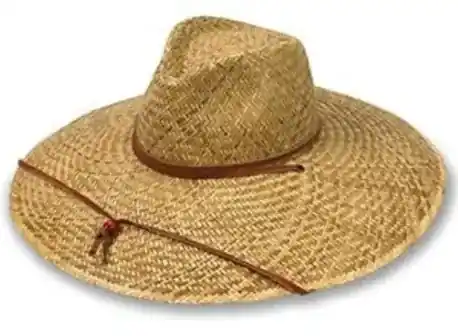 Broner Men‘s Big Brim Lindu Straw Hat with Chincord - Natural (Assorted Sizes)