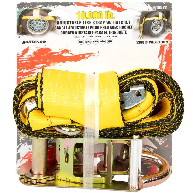 Erickson 10,000lb. Adjustable Tire Strap with Ratchet