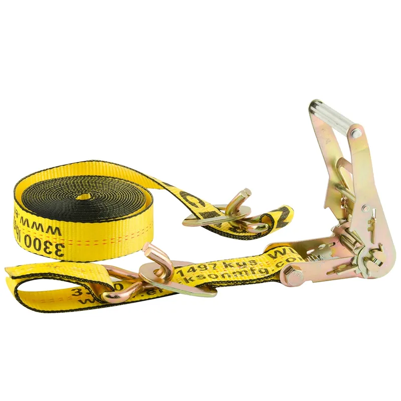 Erickson 2" X 20‘ 10,000lb. Ratchet Strap with Double J-Hooks and Floating D-Rings