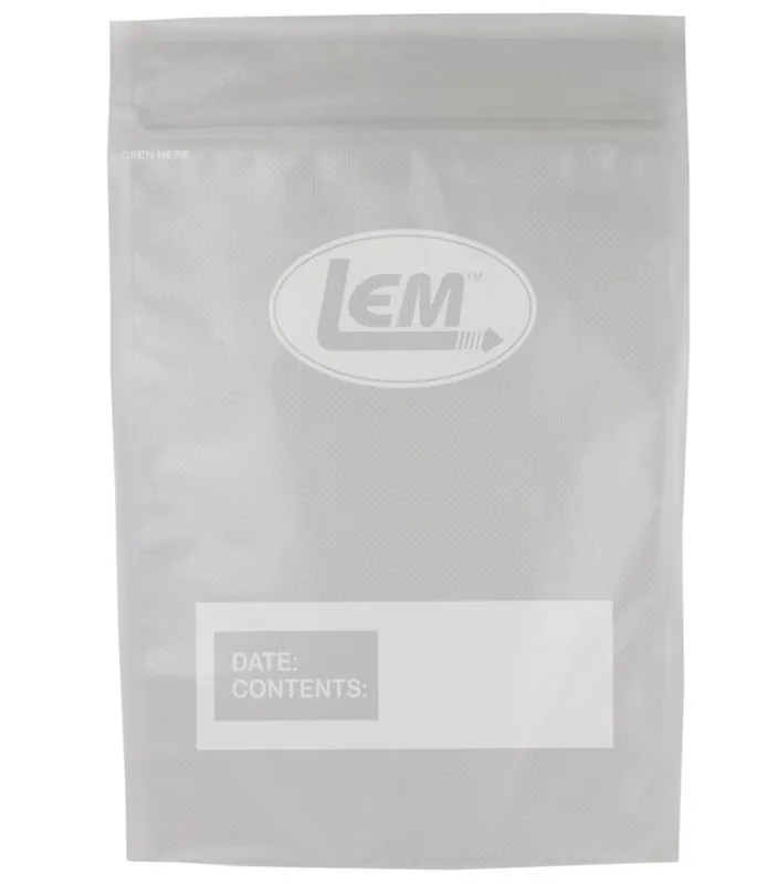 LEM Zipper Top Vacuum Bags - 1 Quart 8"X12"
